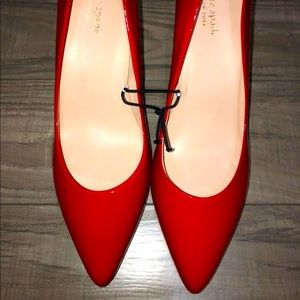 New Kate Spade red patent leather Heels